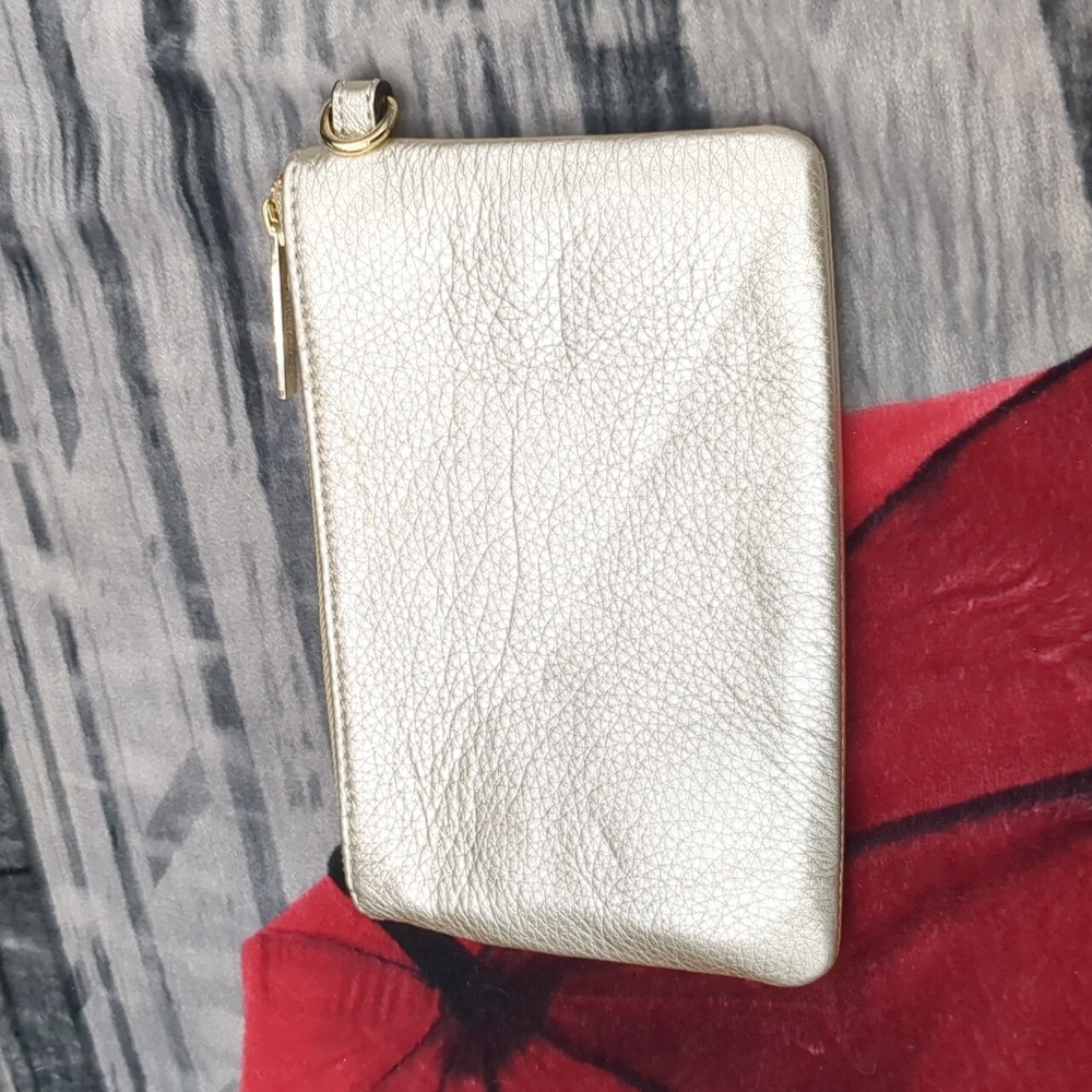 Brahmin Gold Leather Pouch
